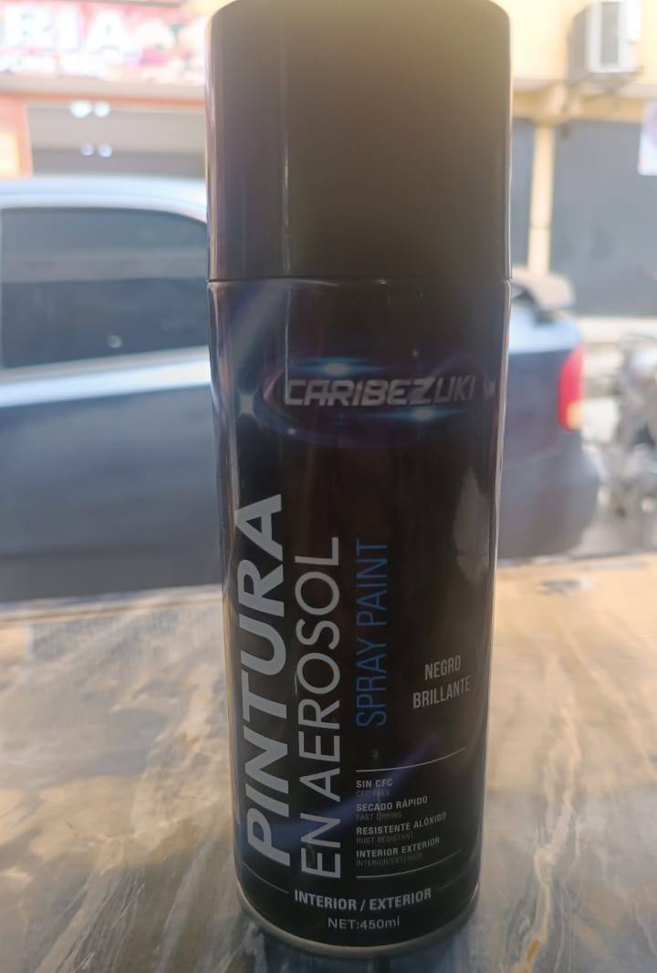 PINTURA SPRAY NEGRO BRILLANTE 450M