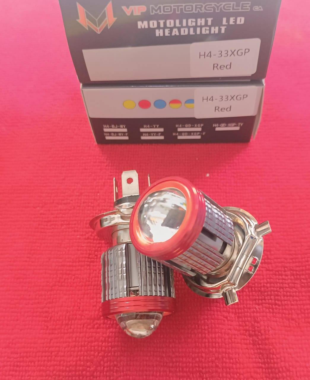 BOMBILLO LED LUPA H4 Rojo Strober